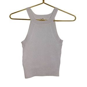 White High neck Crop